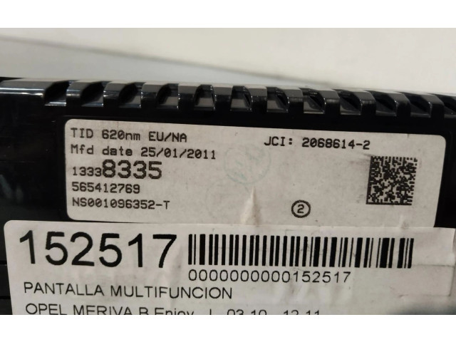 Дисплей    13338335, 13338335   Opel Meriva B