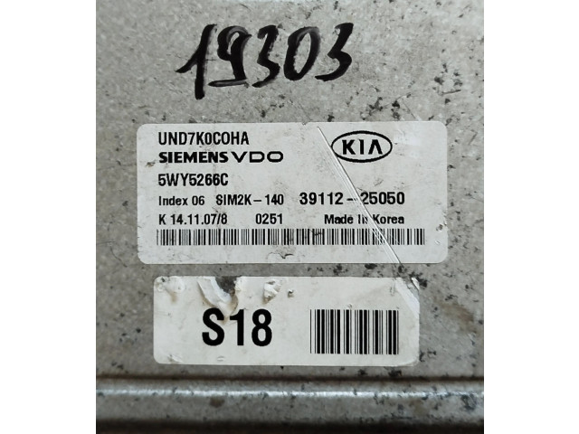Блок управления двигателем Блок управления 39112-25050, 5wy5266c   KIA Carens II