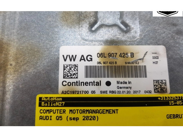 Блок управления двигателя 06L907425B, 06L907425B Audi Q5 SQ5