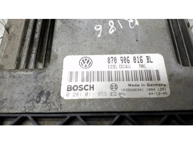 Řídící jednotka 070906016BL, 0281011859   Volkswagen Touareg I 2005
