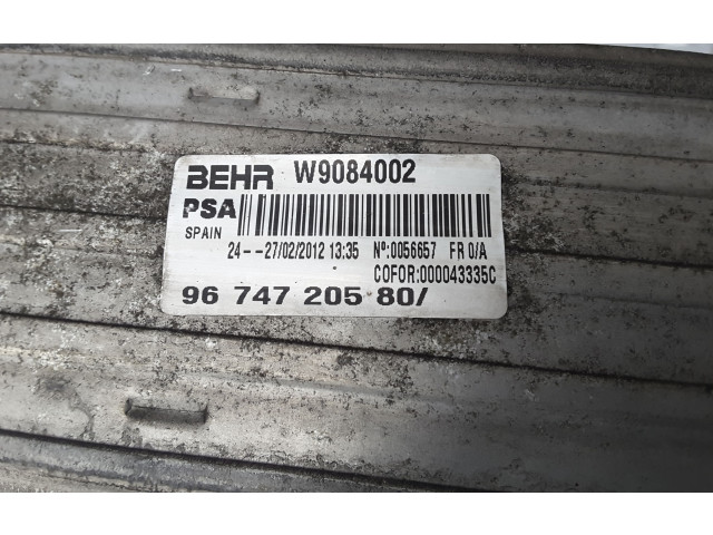 Интеркулер  9674720580, W9084002   Peugeot 3008 I 2.0
