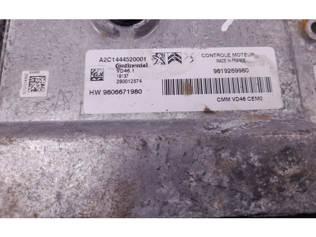 Блок управления двигателя 9819269980, A2C144520001 Citroen C3 Aircross