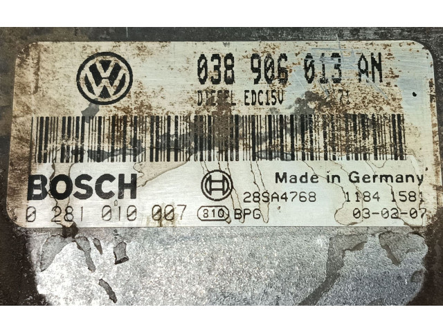 Блок управления двигателя 38906013AN, 0281010007 Seat Inca (6k)