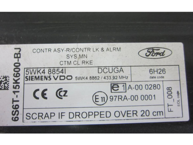 Řídící jednotka 5WK488541 Ford Fiesta