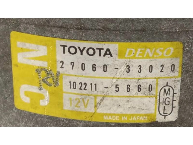 Генератор 2706033020 Toyota Yaris Verso 1.4
