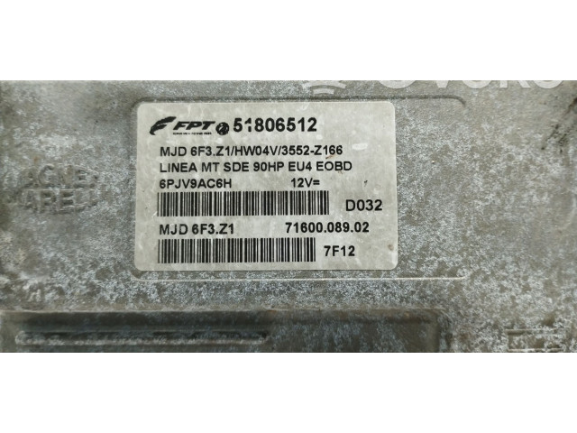 Блок управления двигателя 51806512, 7160008902   Fiat Linea
