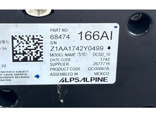 Блок управления климат-контролем 68474166AA, Z1AA1742Y0499 Jeep Grand Cherokee WL