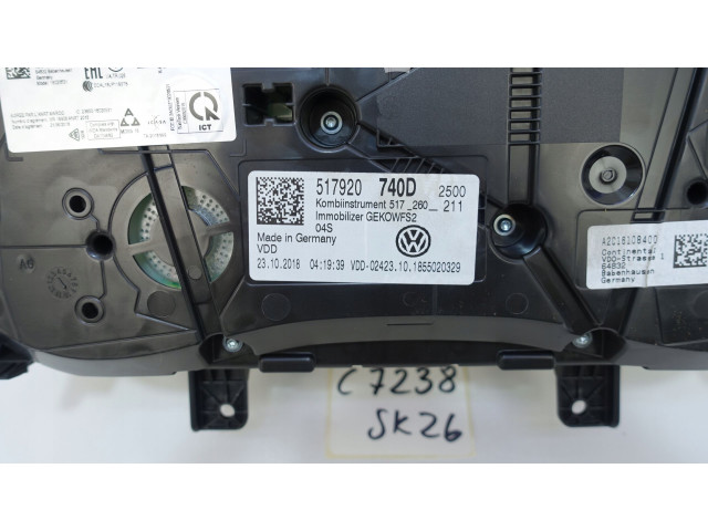 Панель приборов 517920740D, 18868KM Volkswagen Golf Sportsvan