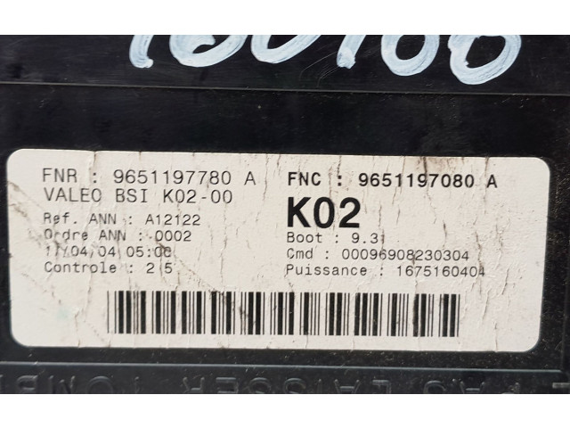 Pojistková skříňka 9651197080, 180168 Peugeot 307 2004