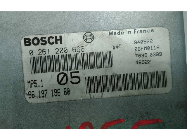 Řídící jednotka 9619719680, 31855 Peugeot 405 1987