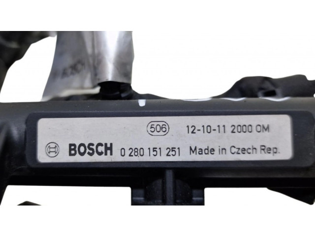 Vstřikovací lišta 0280151251, 0280620751 Fiat 500 pro benzínový motor 0.9