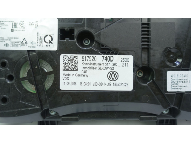 Панель приборов 517920740D, 517920740D Volkswagen Golf Sportsvan