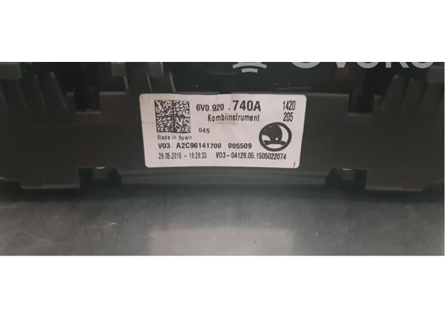 Панель приборов 6V0920740 Skoda Fabia Mk3 (NJ)