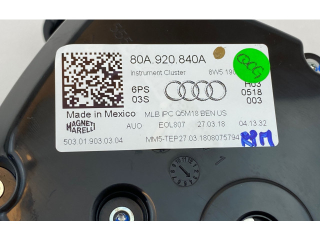 Панель приборов 80A920840A, 503019030304 Audi Q5 SQ5