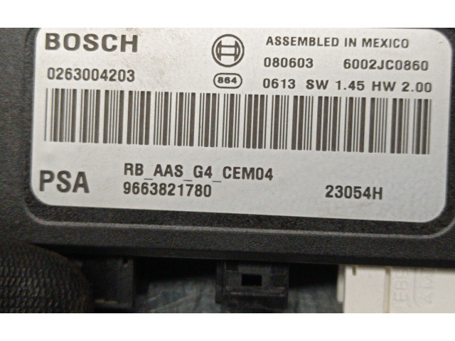 Блок управления 9663821780, 0263004203BOSCH Citroen C5