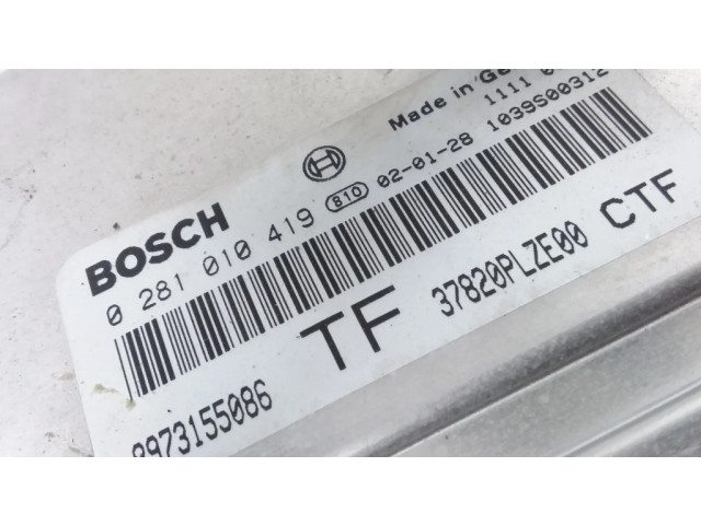 Řídící jednotka 0281010419, 8973155086 Honda Civic 2002