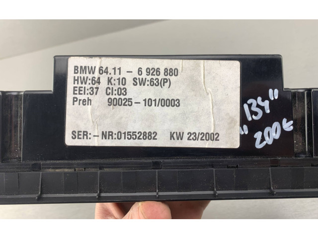 Блок управления климат-контролем 6926880, 64116926880   BMW X5 E53