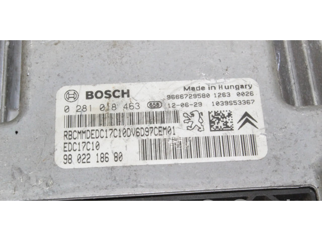 Řídící jednotka 9802218680, 0281018463 Citroen C3 Picasso 2011