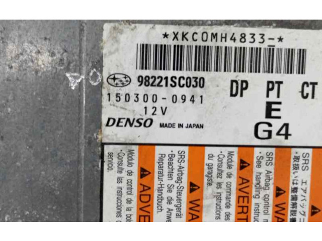 Блок подушек безопасности 98221SC030, 15D3000941 Subaru Forester SH