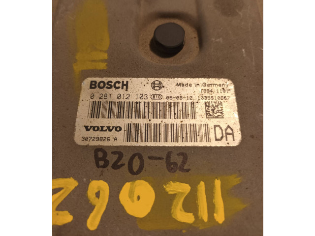 Блок управления двигателя 0281012103, 30729826A   Volvo V70