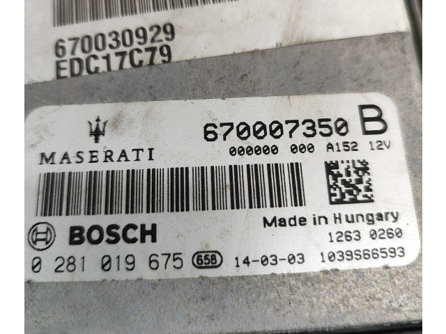 Řídící jednotka 670007350B, 0281019675 Maserati Quattroporte 2014