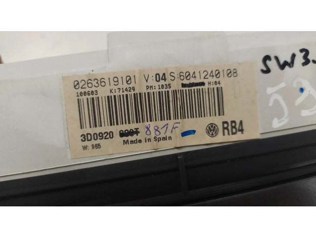 Панель приборов 0263619101, 6041240108   Volkswagen Phaeton       