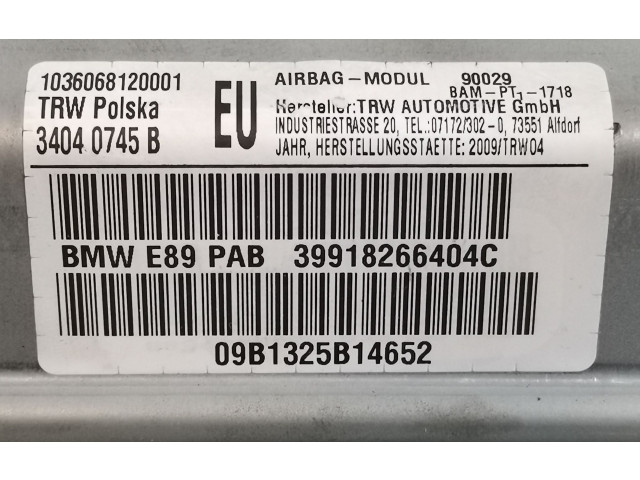 Подушка безопасности пассажира 72129182664, 09B1325B14652   BMW Z4 E89