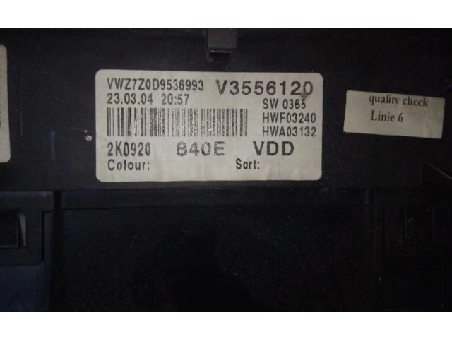 Панель приборов 2K0920840E Volkswagen Caddy