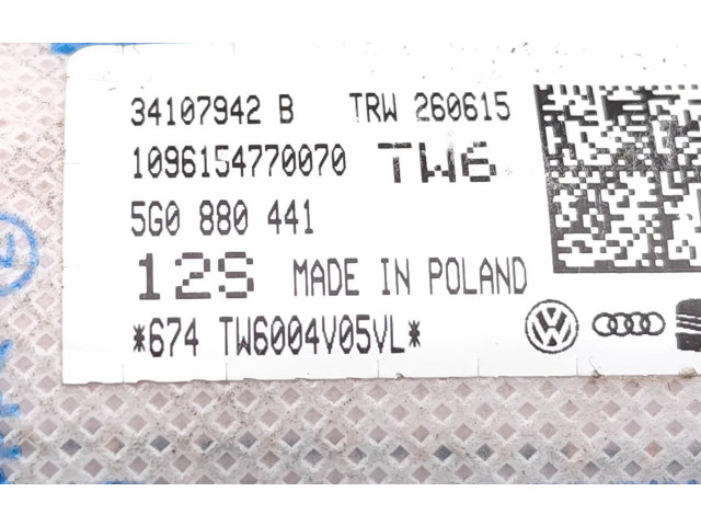 Подушка безопасности в сиденье 5G0880441 Skoda Octavia Mk3 (5E)