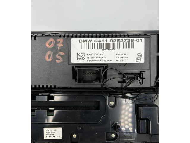 Блок управления климат-контролем 9252738, 1101342674 BMW X3 F25