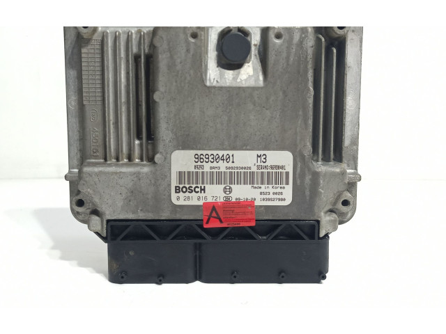 Блок управления двигателя 96930401, 0281016721   Chevrolet Epica