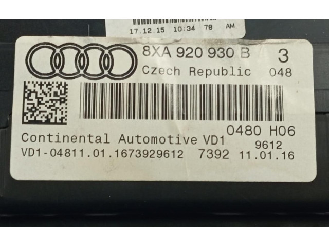 Панель приборов 8XA920930B Audi A1