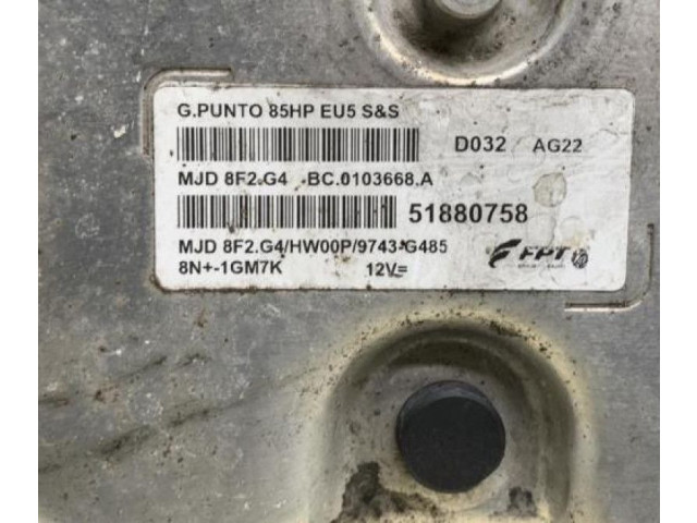 Řídící jednotka 51880758 Fiat Punto Evo 2010