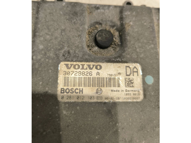 Блок управления двигателя 30729826A, 0281012103 Volvo V70