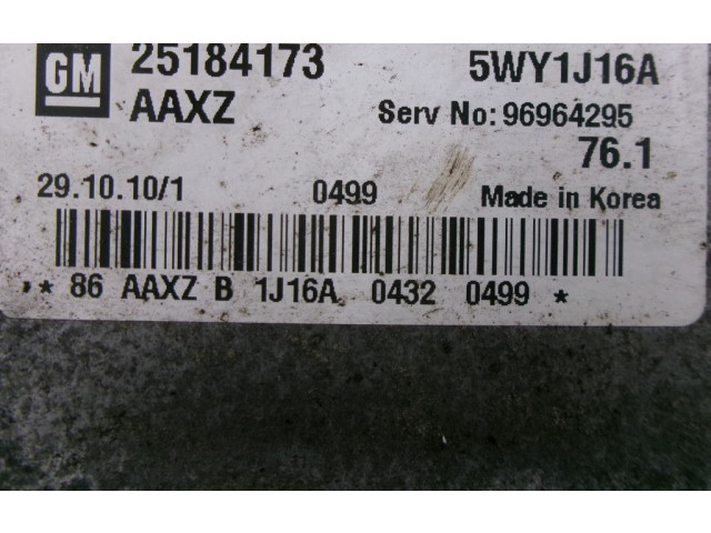 Блок управления двигателем Блок управления 25184173, 25184173   Chevrolet Cruze