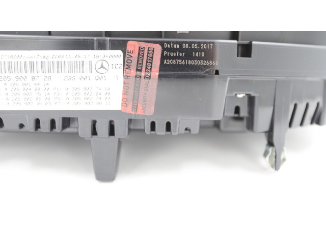 Přístrojová deska  Mercedes-Benz C W205 2016 A2059008729, A2059027514  