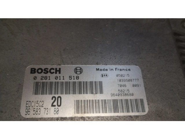 Блок управления двигателя 0281011518, 9658373180   Citroen Xsara Picasso
