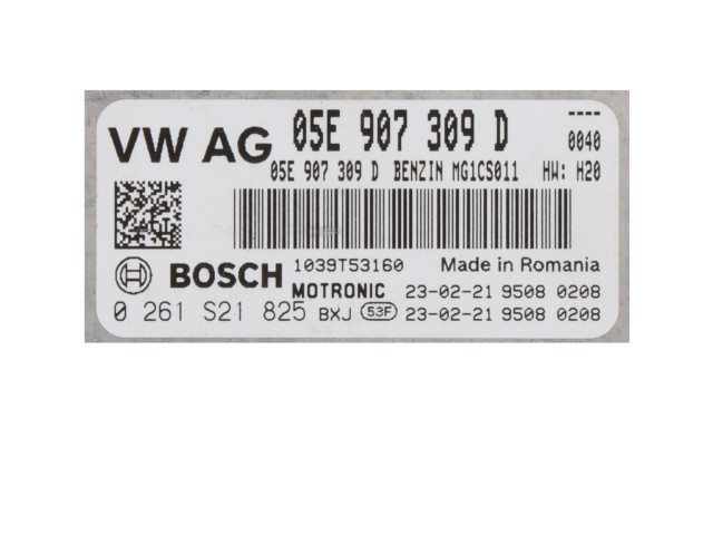 Блок управления двигателя 05E907309D Volkswagen Caddy