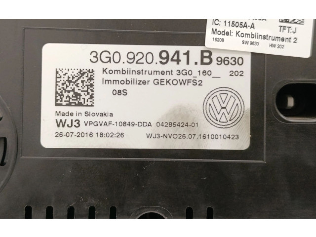 Панель приборов 3G0920941B   Volkswagen PASSAT B8       