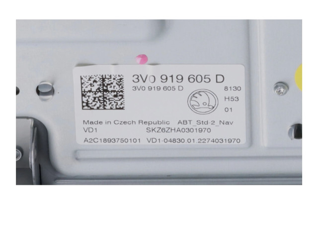 Дисплей    3V0919605D   Skoda Superb B8 (3V)