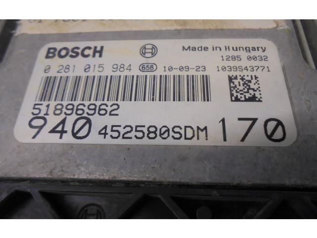 Řídící jednotka 51896962, 0281015984 Alfa Romeo Giulietta 2010