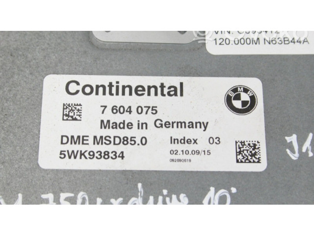 Řídící jednotka 7604075 BMW 7 F01 F02 F03 F04 2009