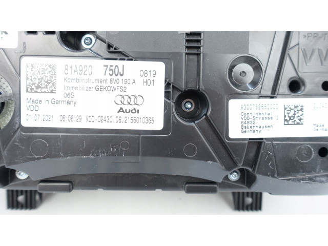 Панель приборов 81A920750J, 81A920750J Audi Q2 -