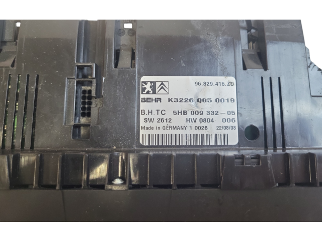 Блок управления климат-контролем 96829415ZD, 5HB00933205   Citroen C5