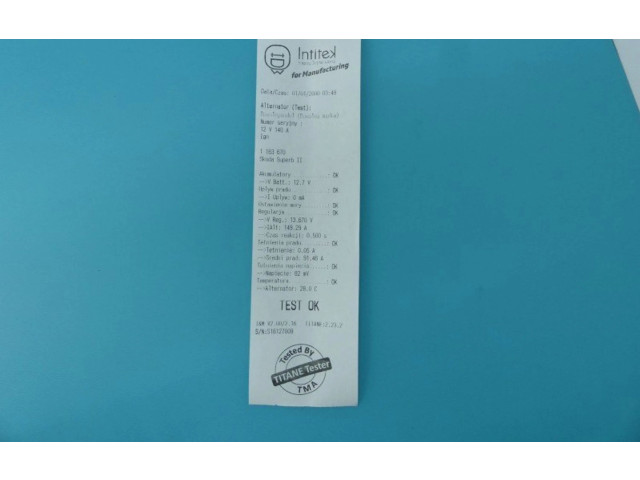 Генератор 0124525187, IMPRK1163670 Skoda Superb B6 (3T)