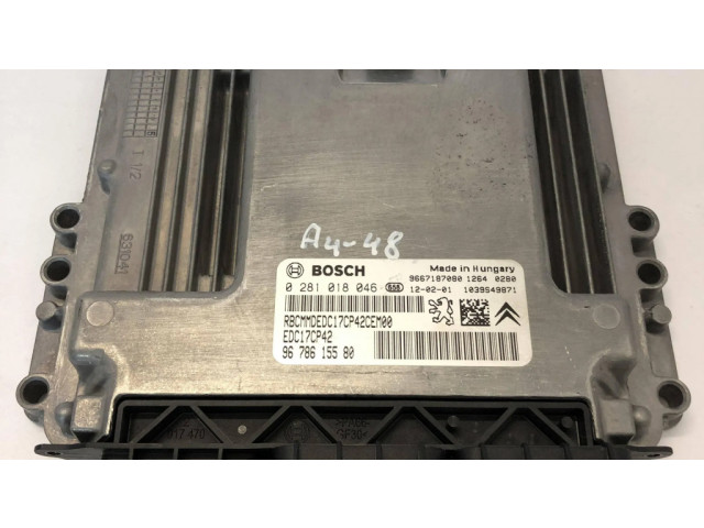 Řídící jednotka 9678615580, 0281018046 Citroen C5 2012