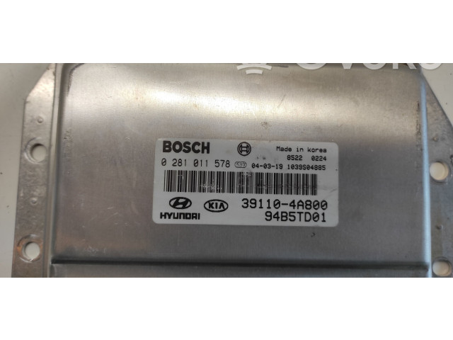 Блок управления двигателя 0281011578, 391104A800   KIA Sorento