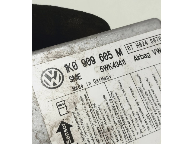 Блок подушек безопасности 1K0909605M, 5WK43411 Skoda Octavia Mk2 (1Z)