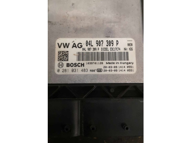 Блок управления двигателя 04L907309P, 0281031483 Skoda Octavia Mk2 (1Z)