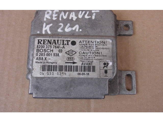Блок подушек безопасности 8200375764, 0285001538 Renault Clio II